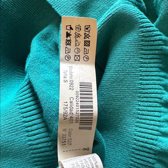 Massimo Dutti green Short Sleeve Polo Shirt Size Small - Picture 7 of 8